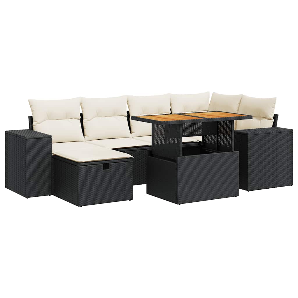 Garden Sofa Set Black