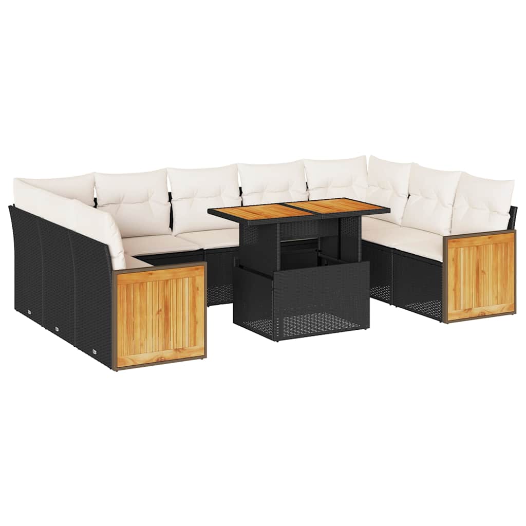 Garden Sofa Set Black