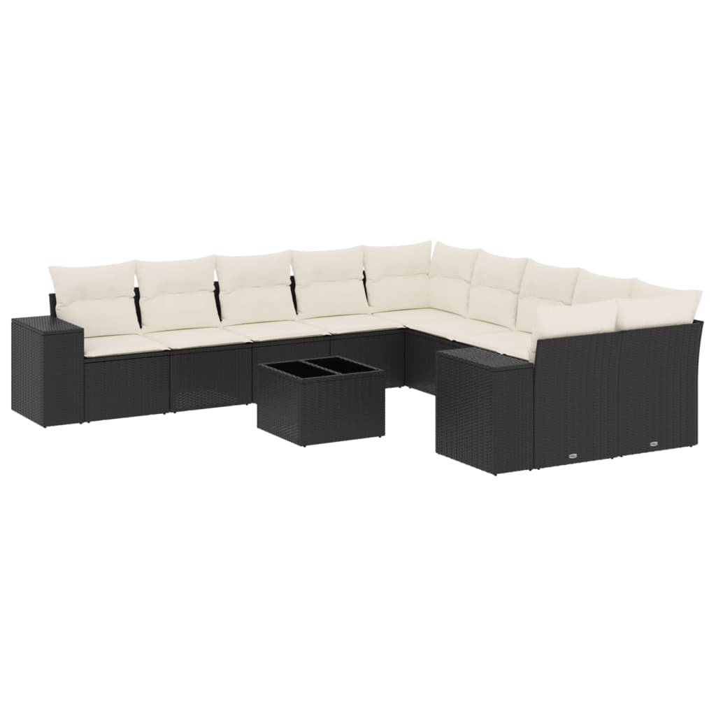 Garden Sofa Set Black