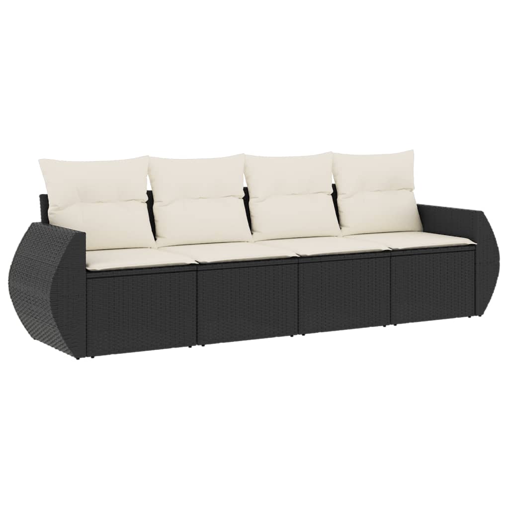 Garden Sofa Set Black