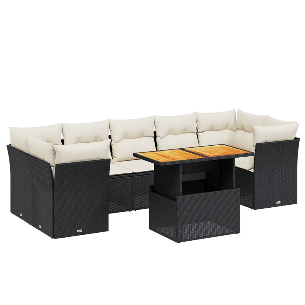 Garden Sofa Set Black