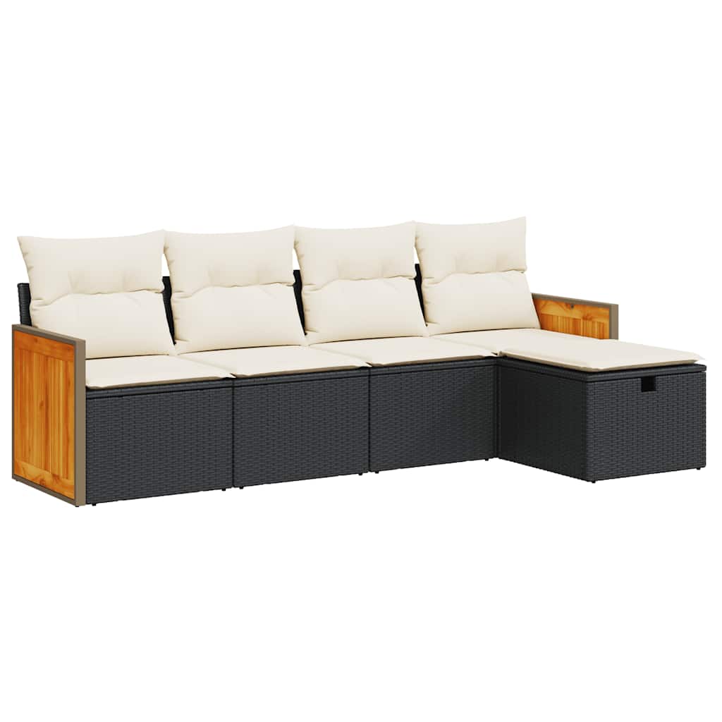 Garden Sofa Set Black