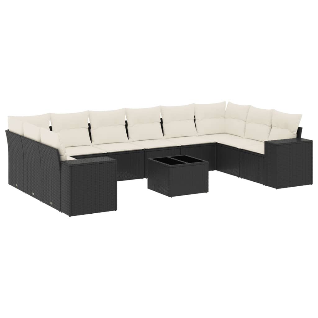 Garden Sofa Set Black