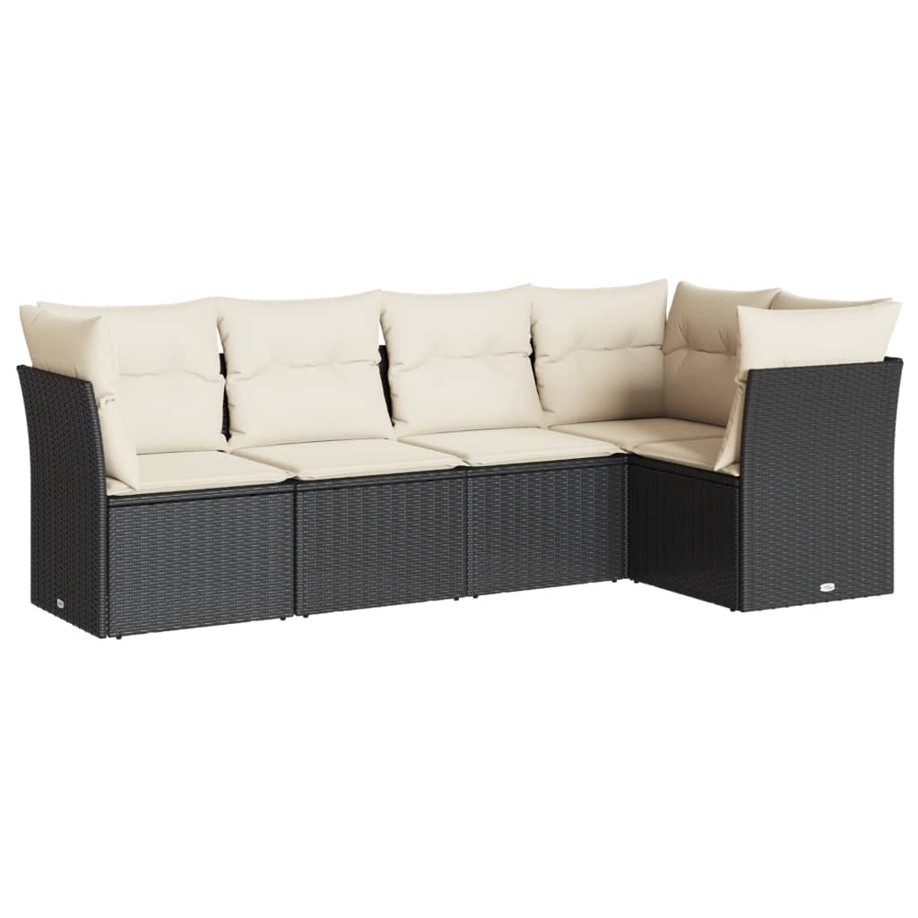 Garden Sofa Set Black