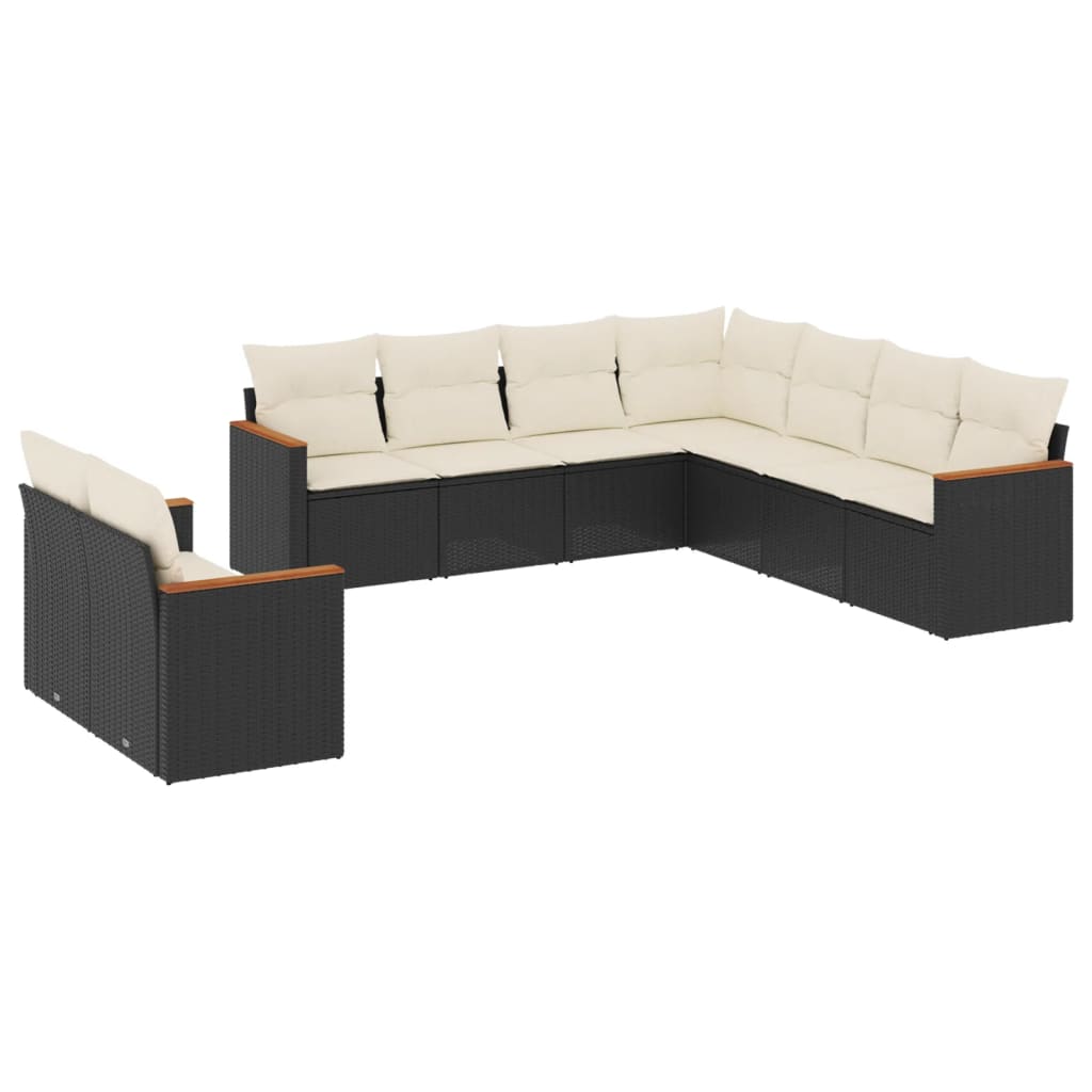 Garden Sofa Set Black