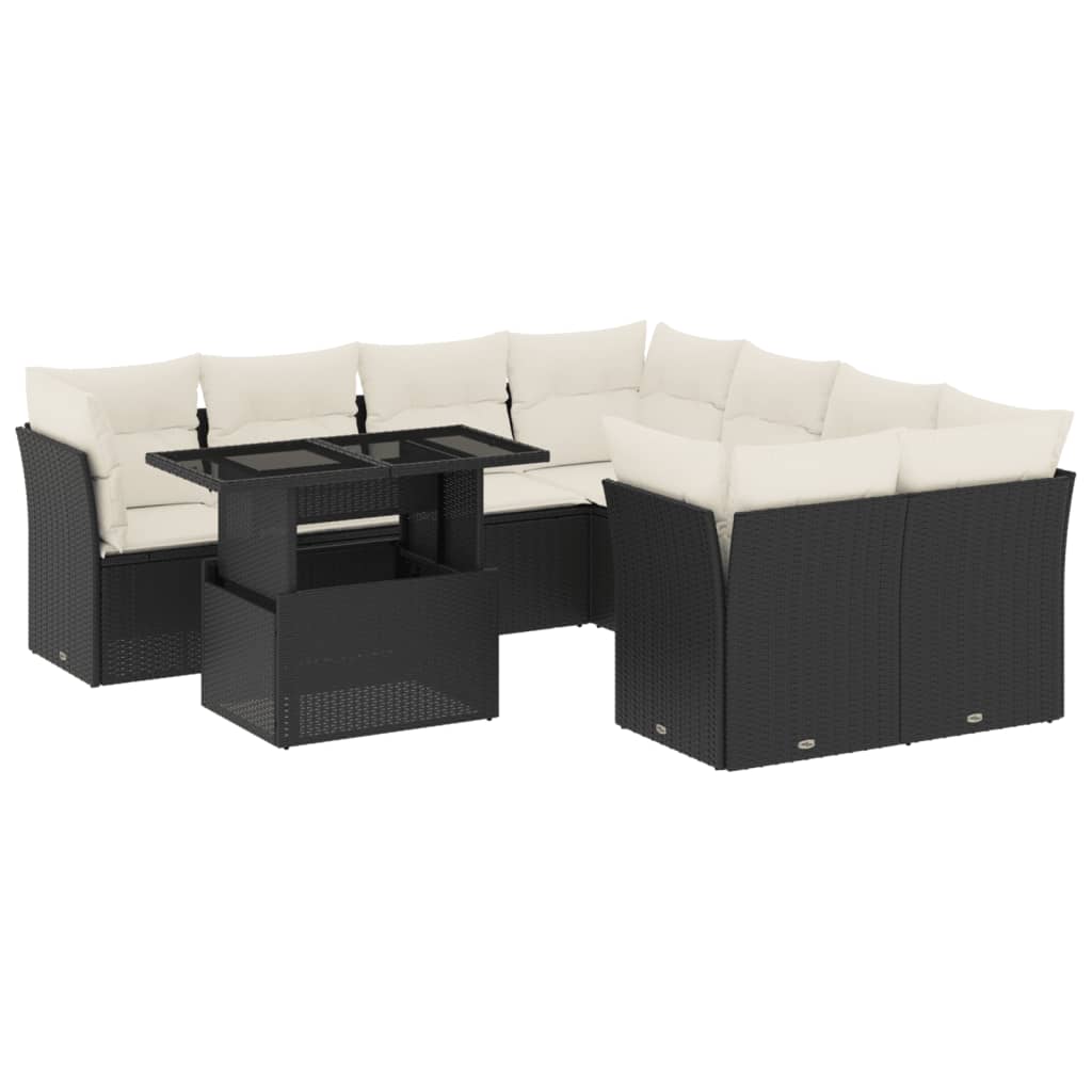 Garden Sofa Set Black