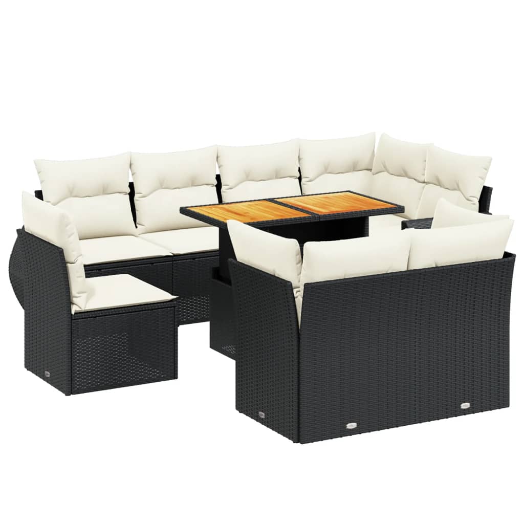 Garden Sofa Set Black