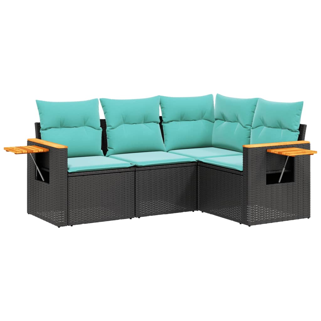 Garden Sofa Set Black