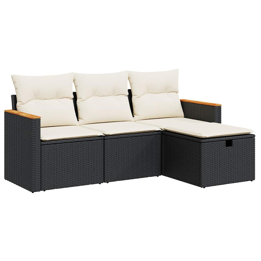 Garden Sofa Set Black