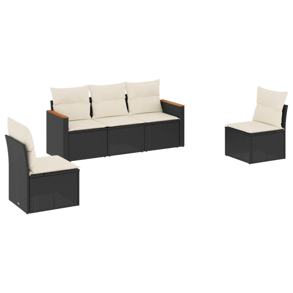 Garden Sofa Set Black