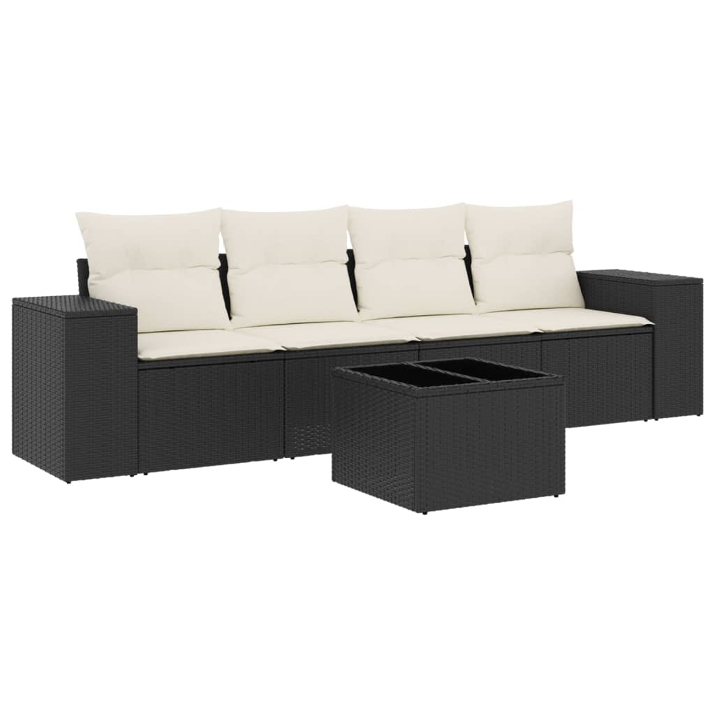 Garden Sofa Set Black