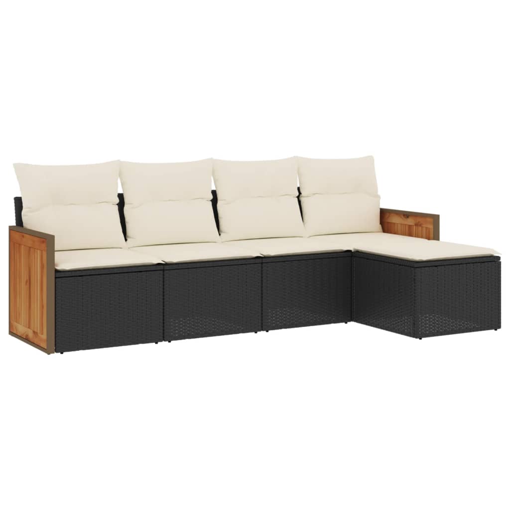 Garden Sofa Set Black