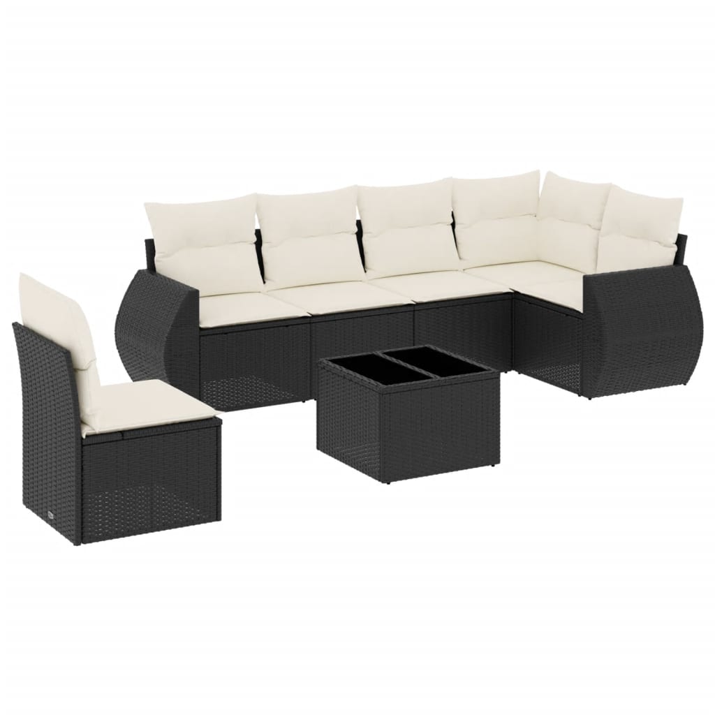 Garden Sofa Set Black