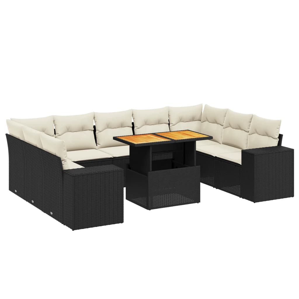 Garden Sofa Set Black