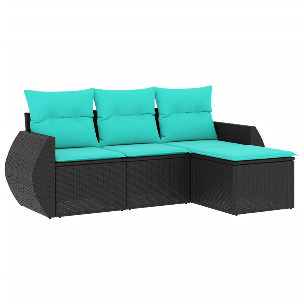 Garden Sofa Set Black