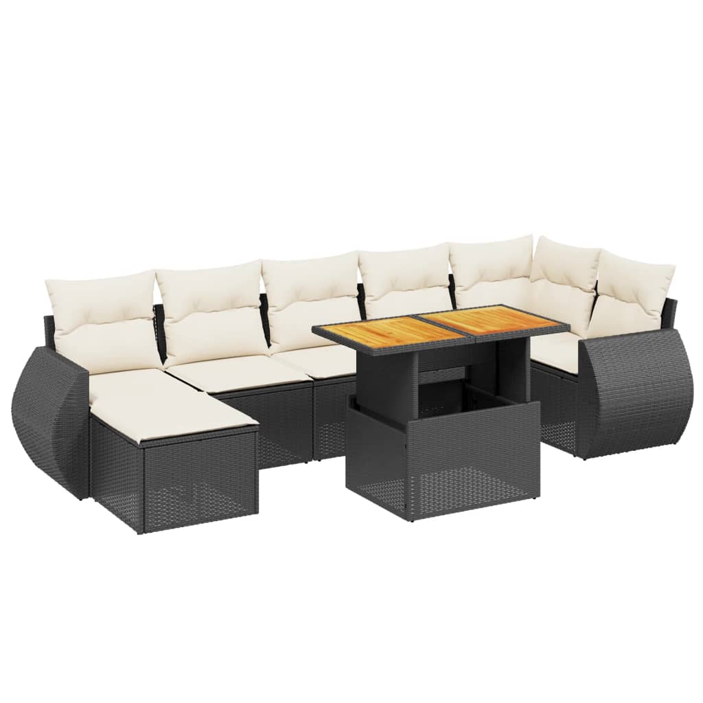 Garden Sofa Set Black
