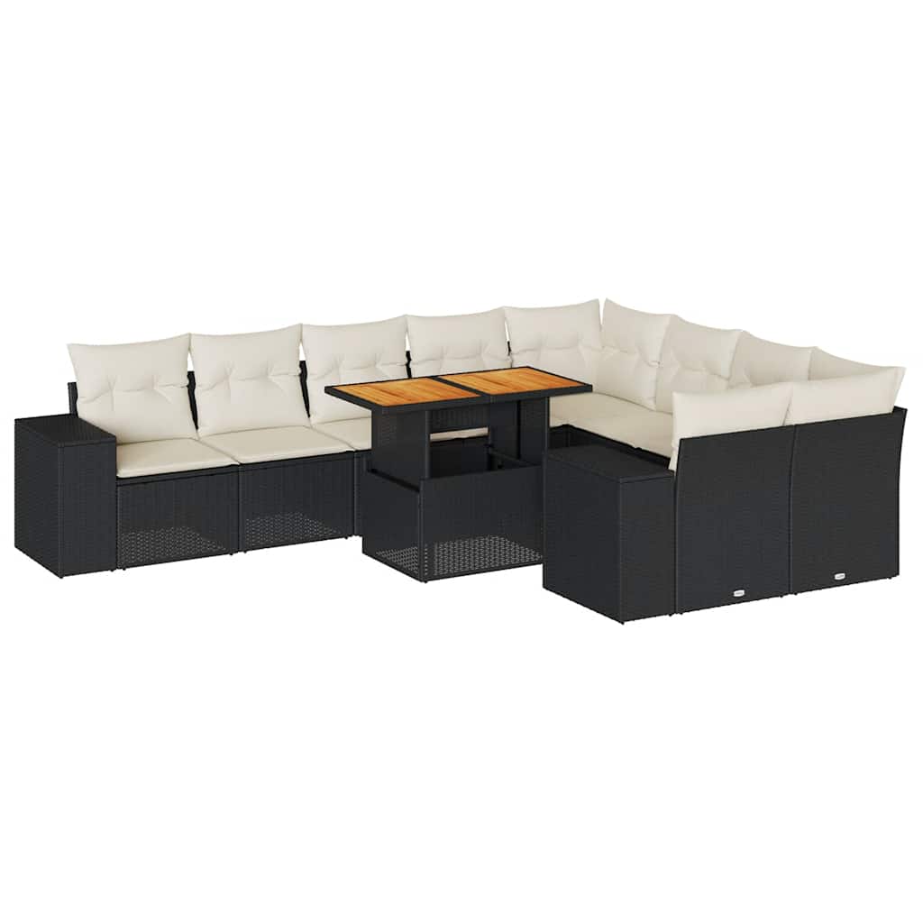 Garden Sofa Set Black