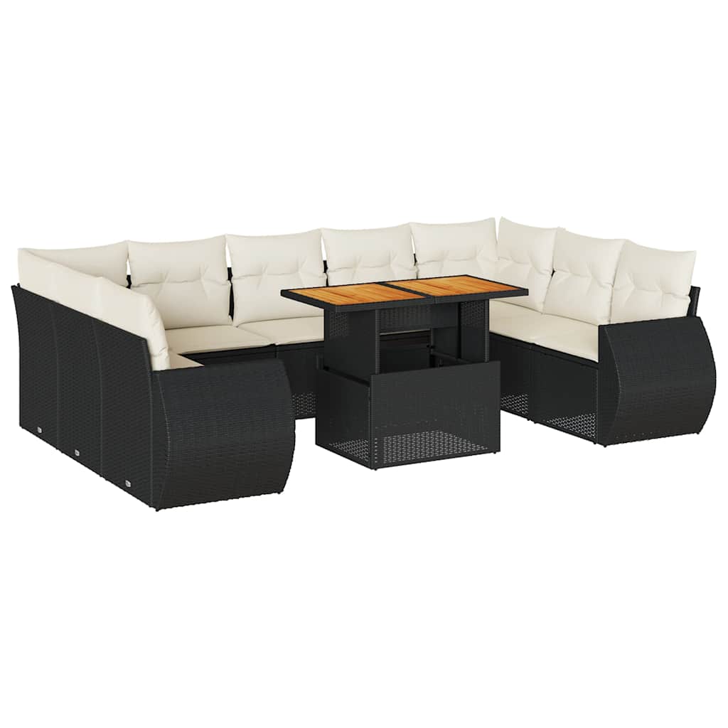 Garden Sofa Set Black