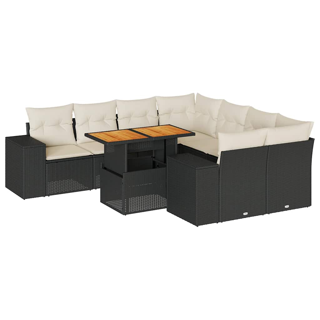 Garden Sofa Set Black
