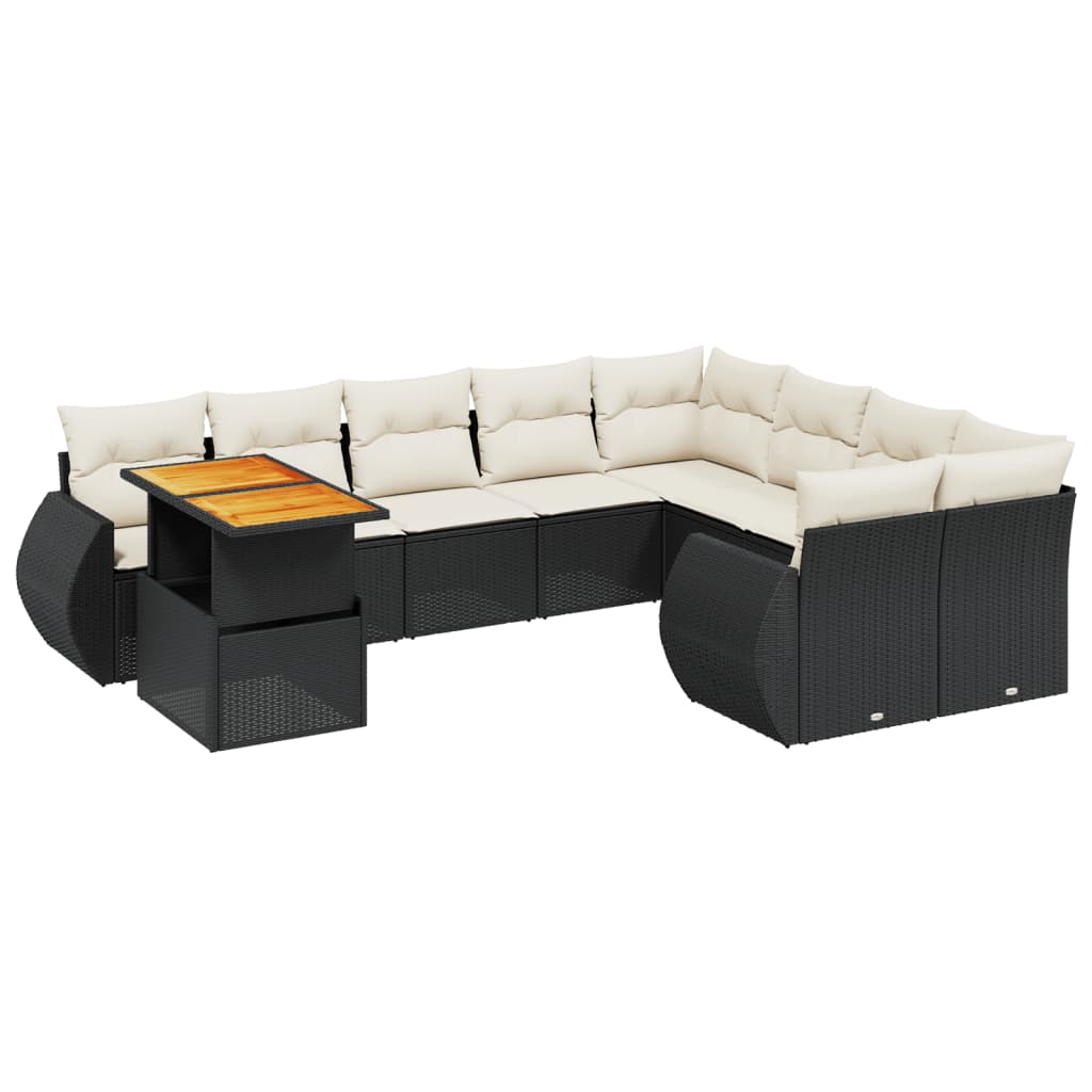 Garden Sofa Set Black