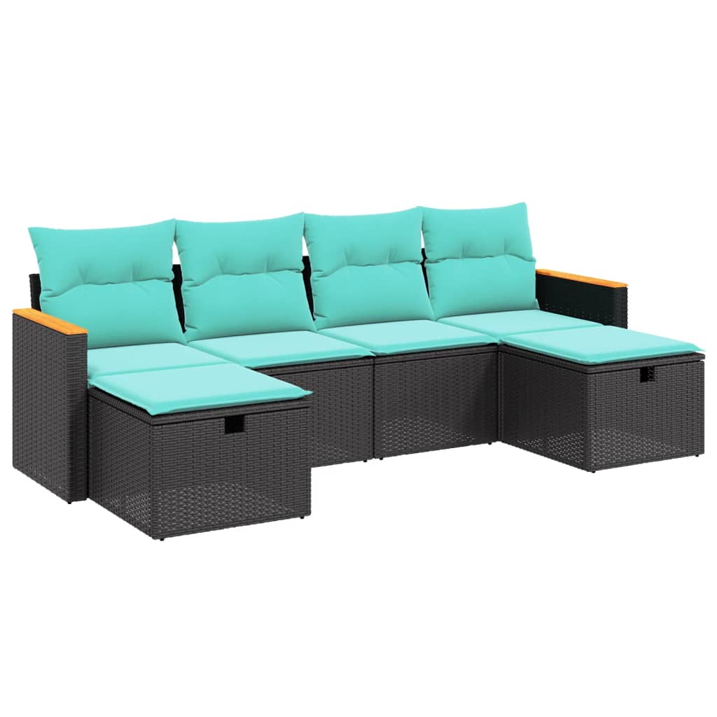 Garden Sofa Set Black