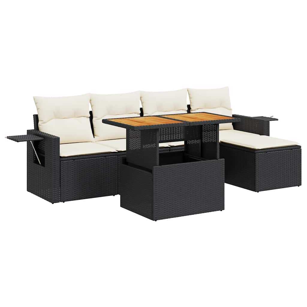 Garden Sofa Set Black