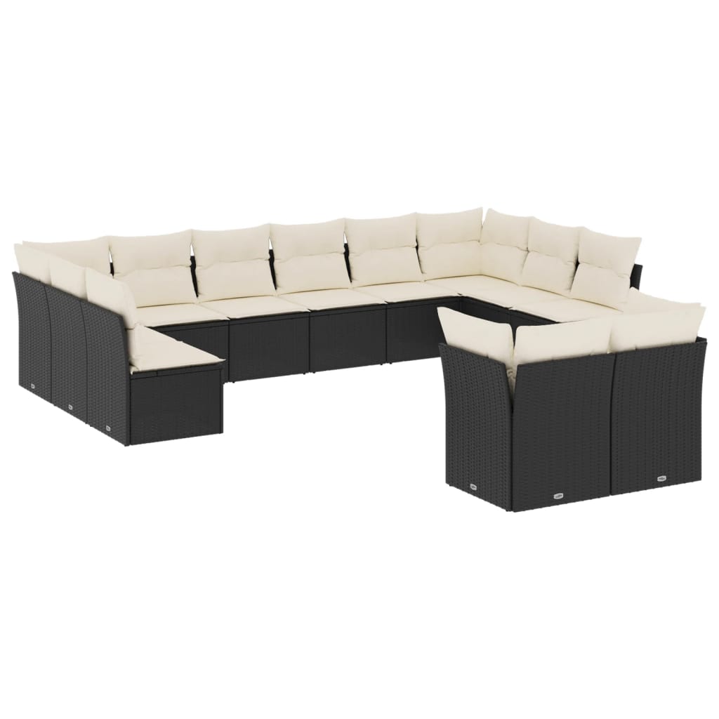 Garden Sofa Set Black