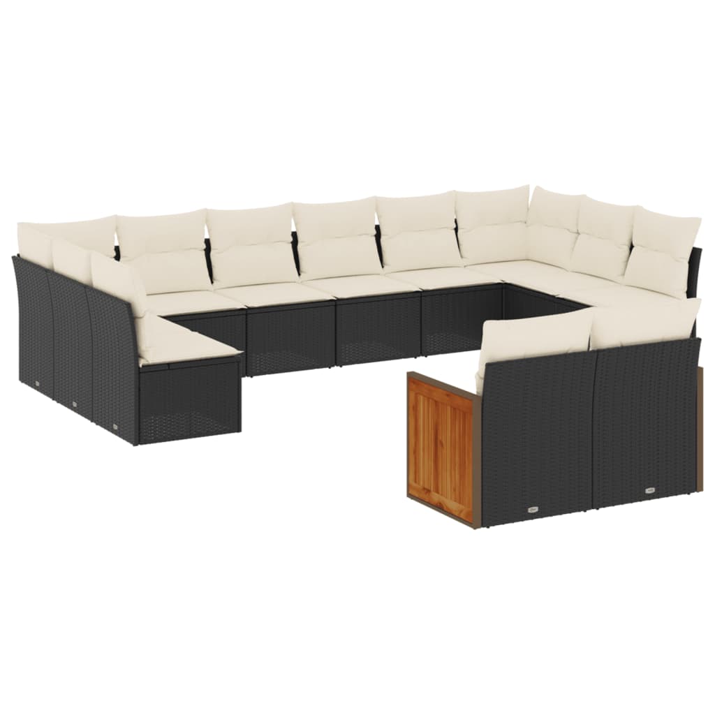 Garden Sofa Set Black