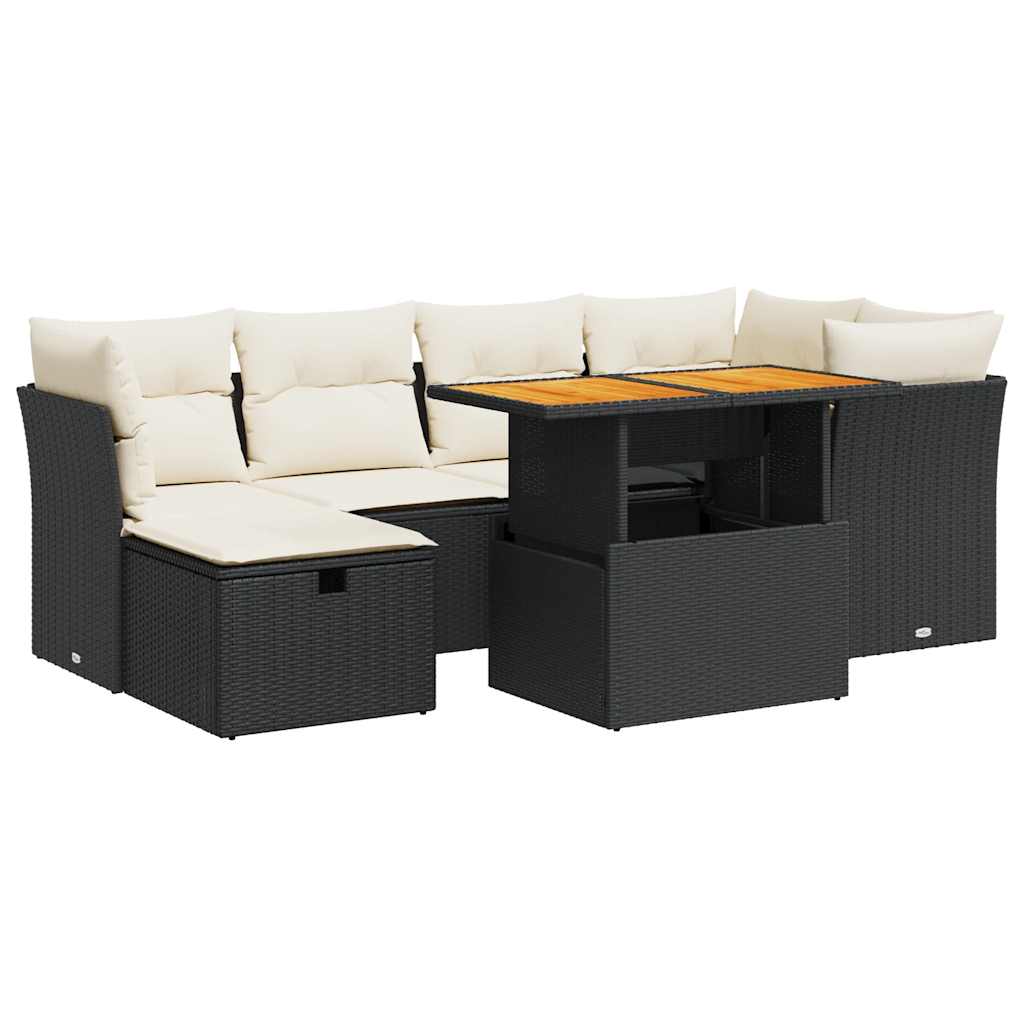 Garden Sofa Set Black