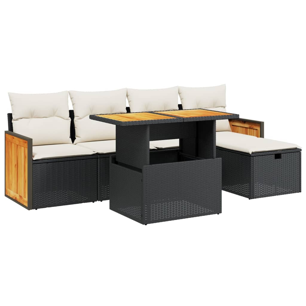 Garden Sofa Set Black