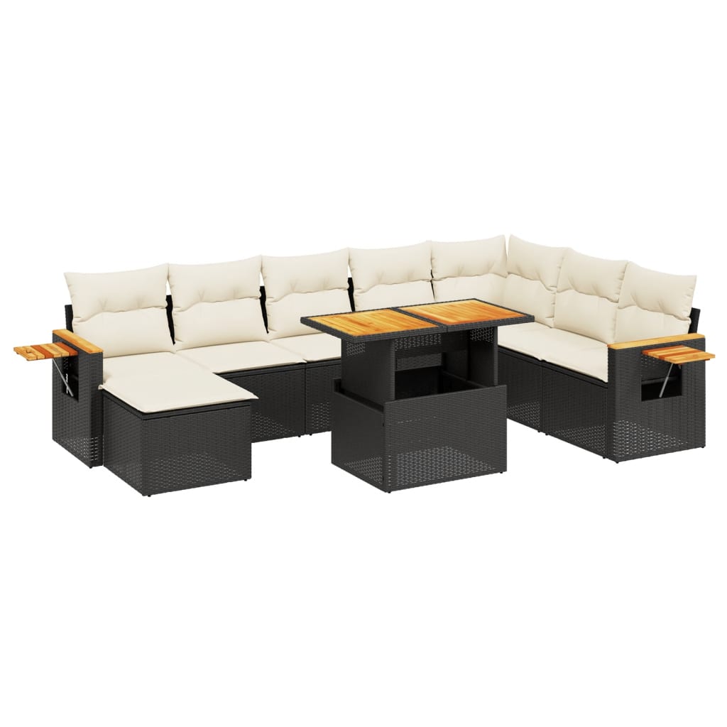 Garden Sofa Set Black