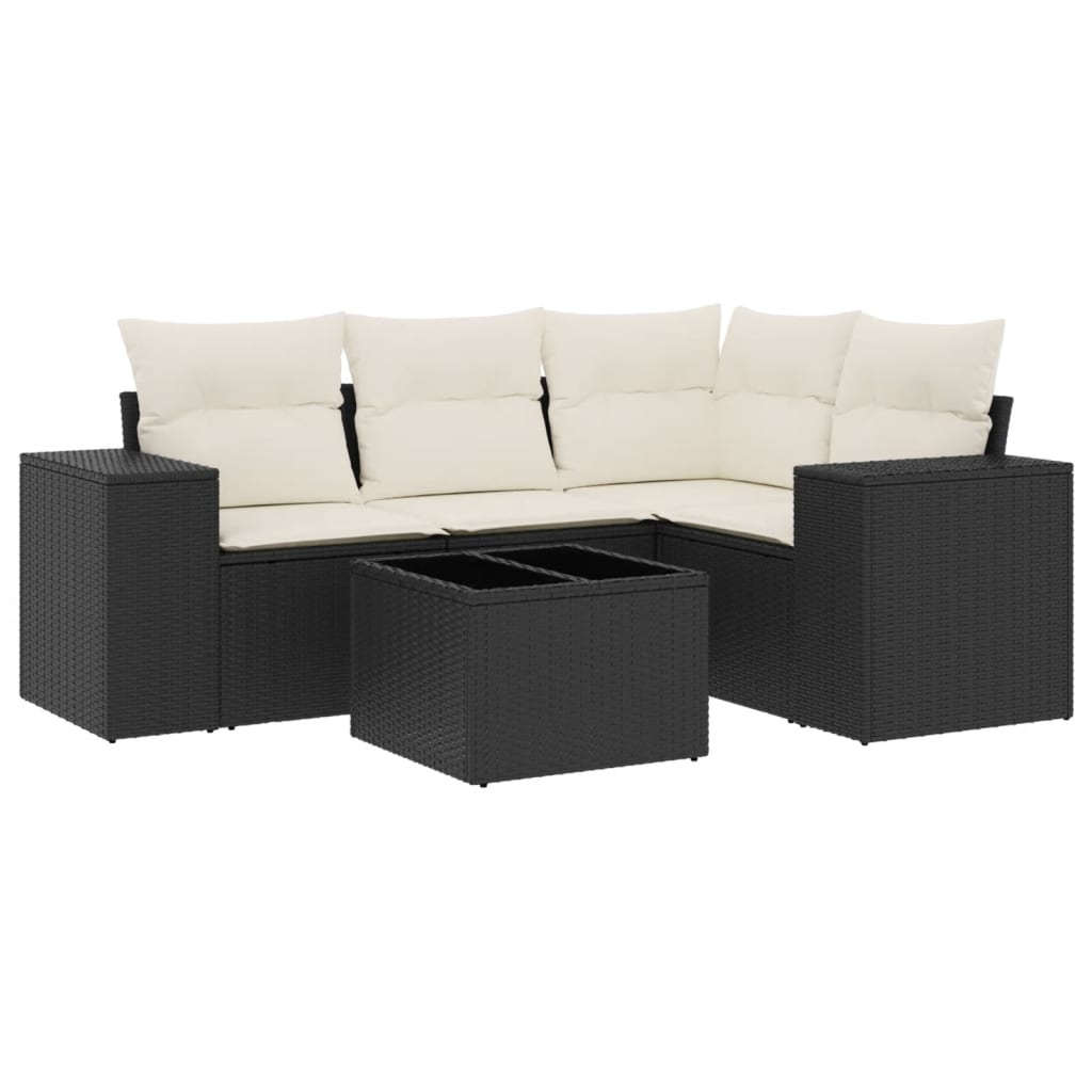 Garden Sofa Set Black