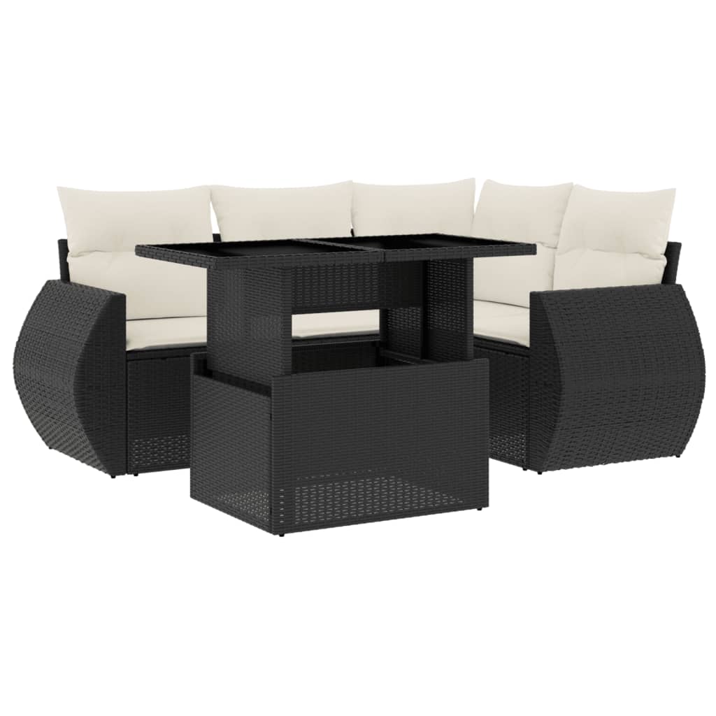 Garden Sofa Set Black