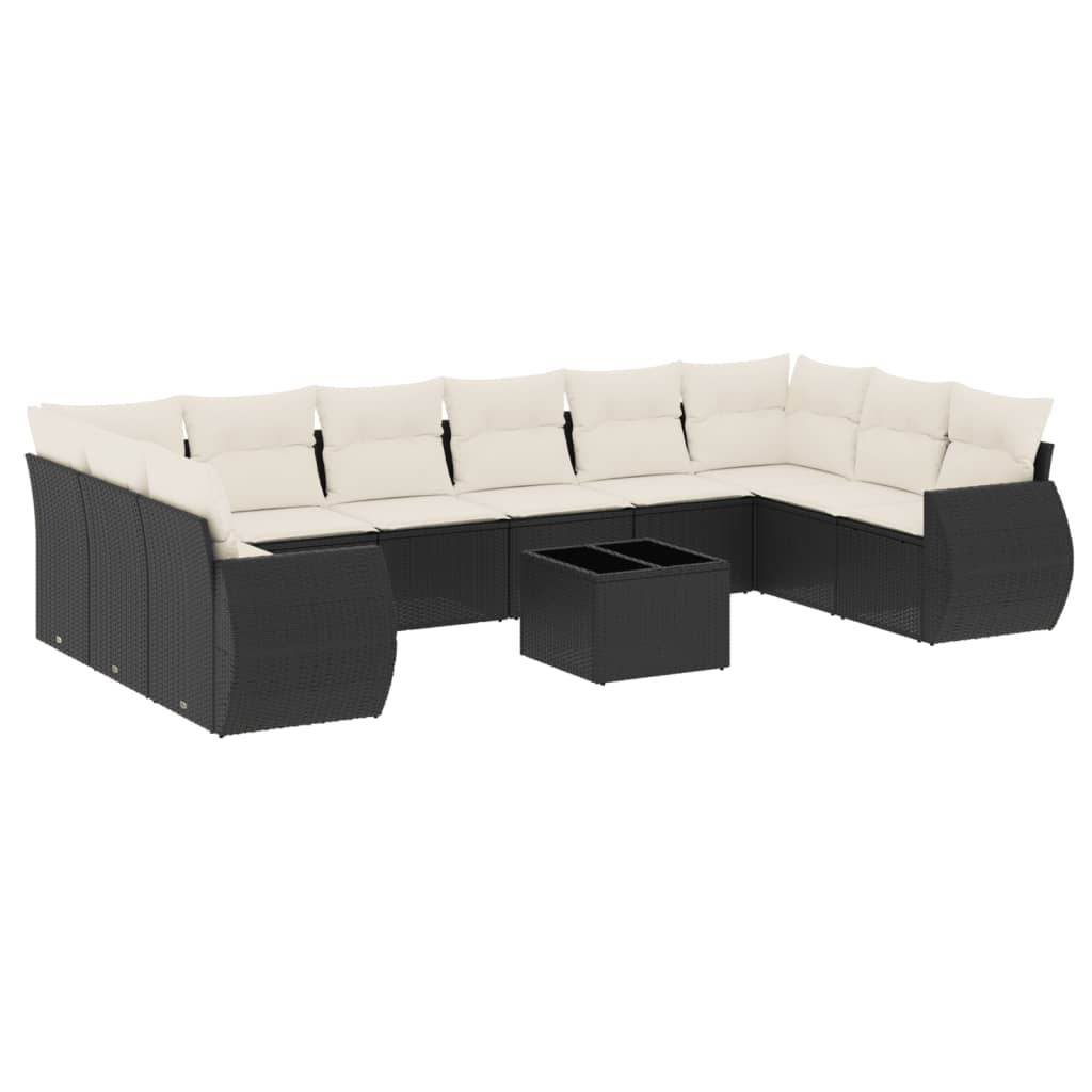 Garden Sofa Set Black
