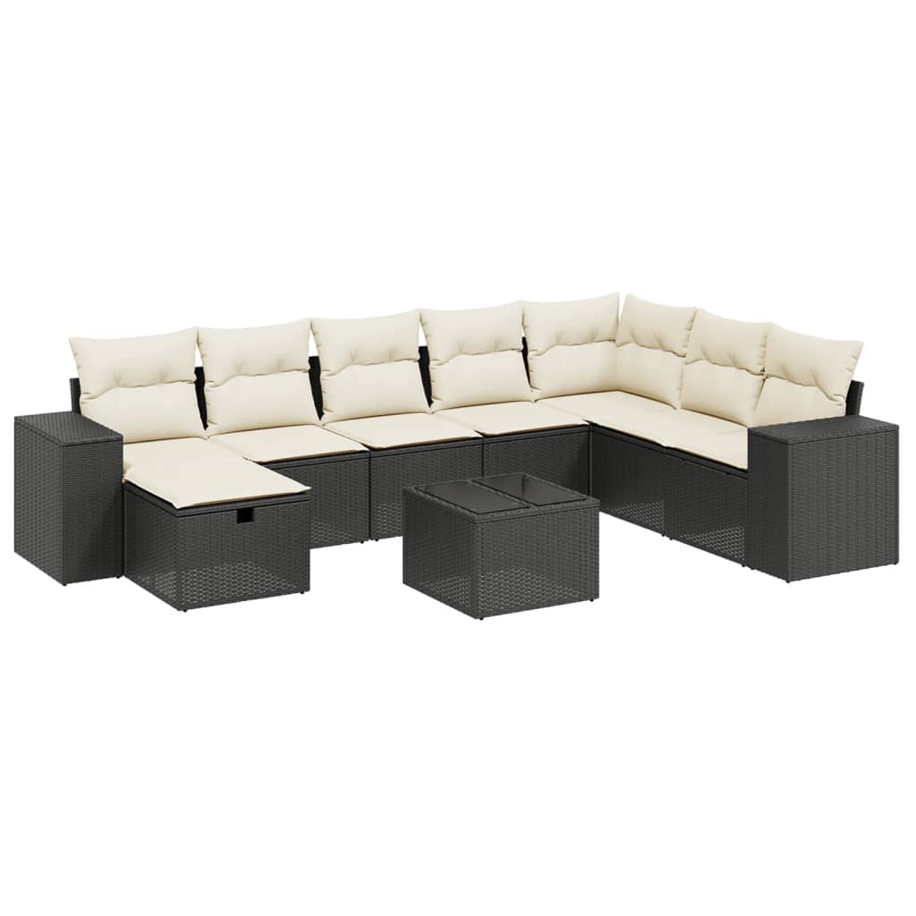 Garden Sofa Set Black