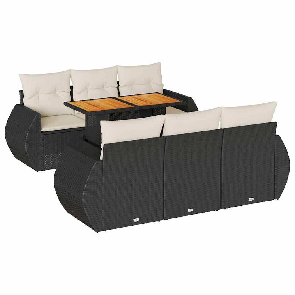 Garden Sofa Set Black