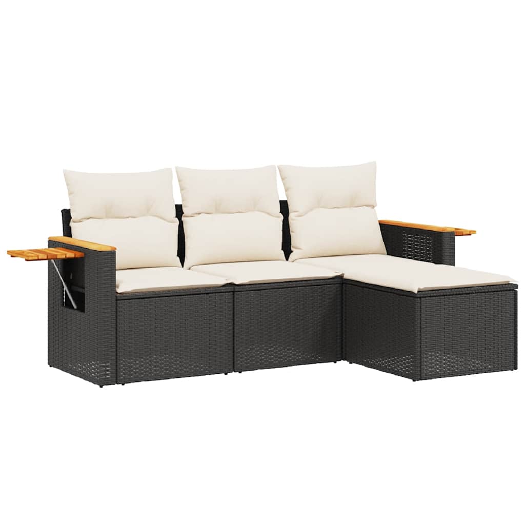 Garden Sofa Set Black