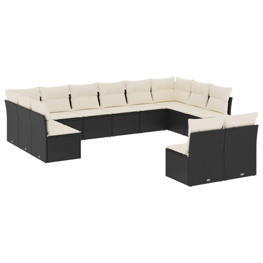 Garden Sofa Set Black