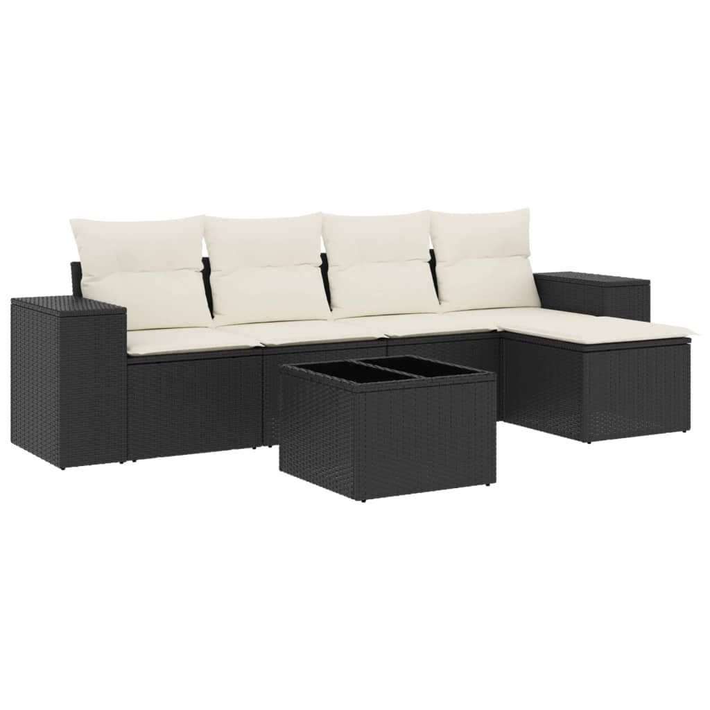 Garden Sofa Set Black
