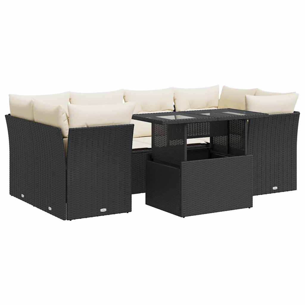 Garden Sofa Set Black