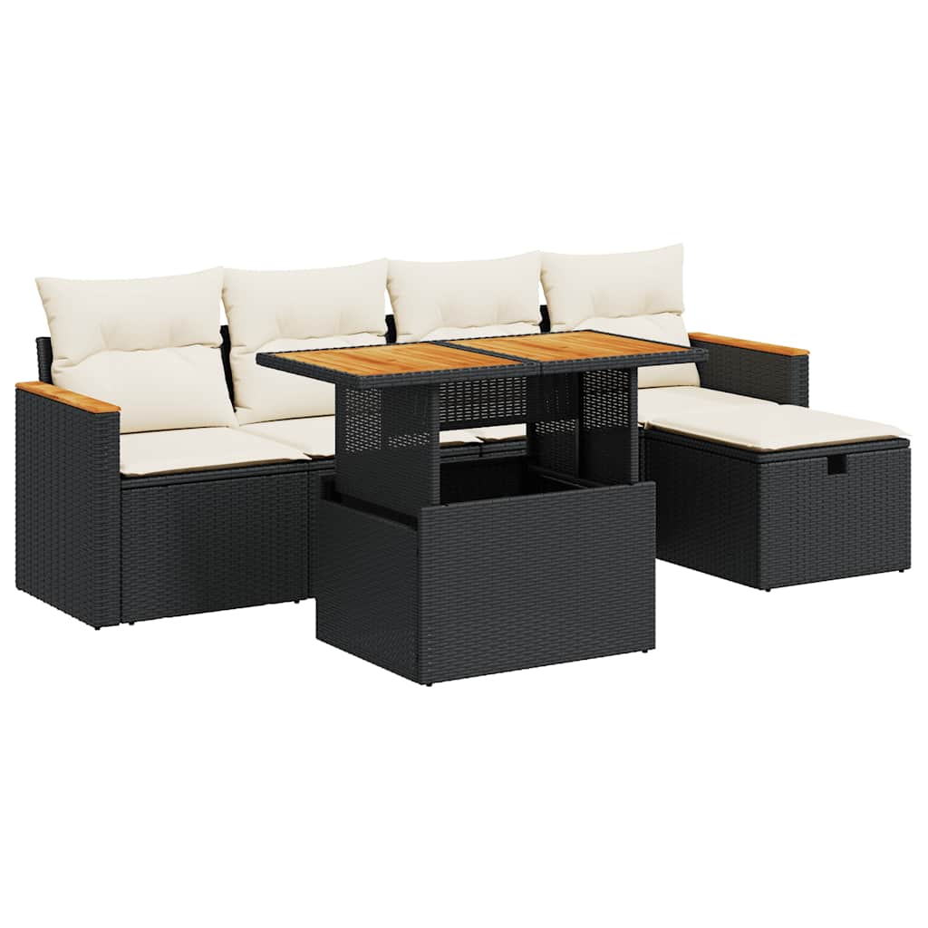 Garden Sofa Set Black