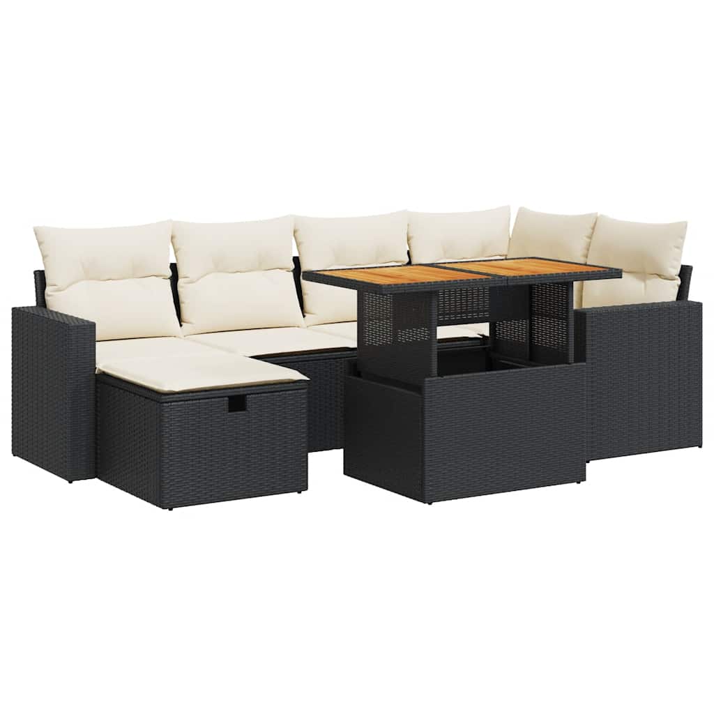 Garden Sofa Set Black