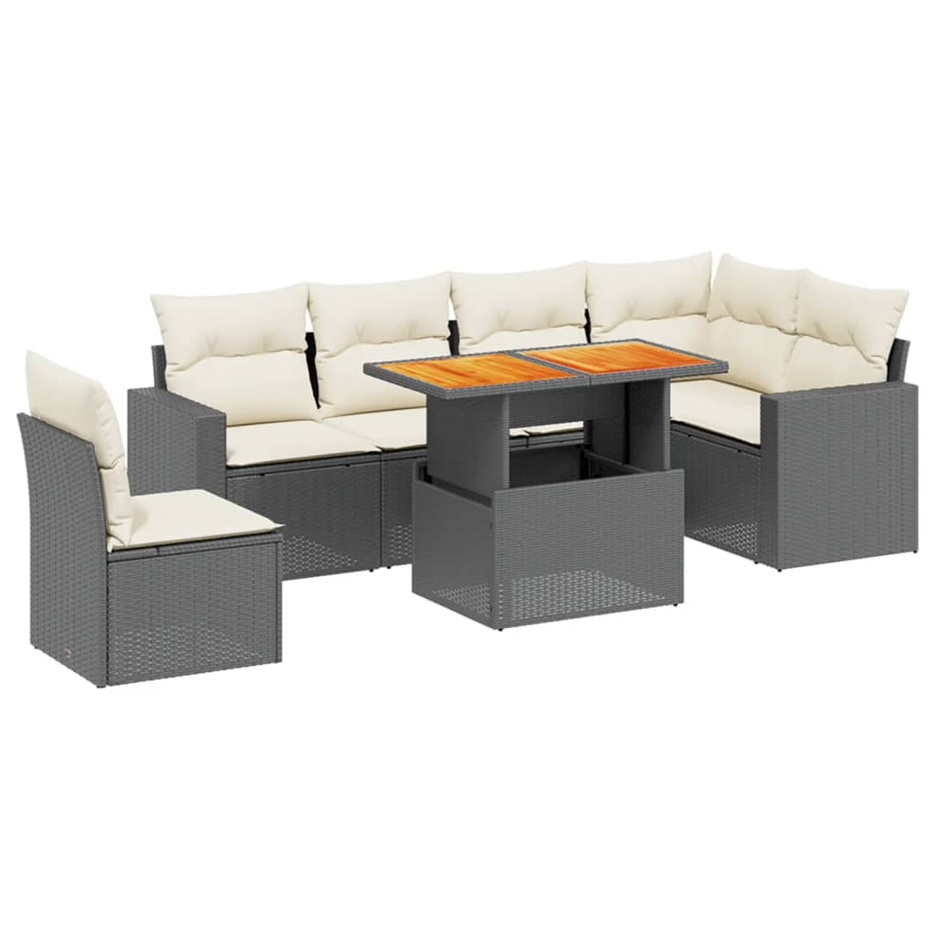 Garden Sofa Set Black