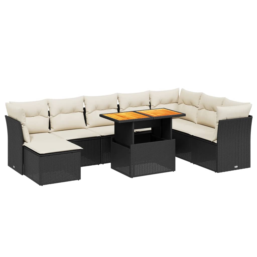 Garden Sofa Set Black