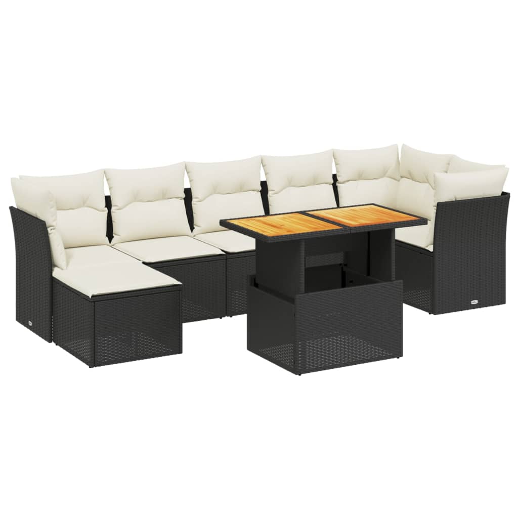 Garden Sofa Set Black