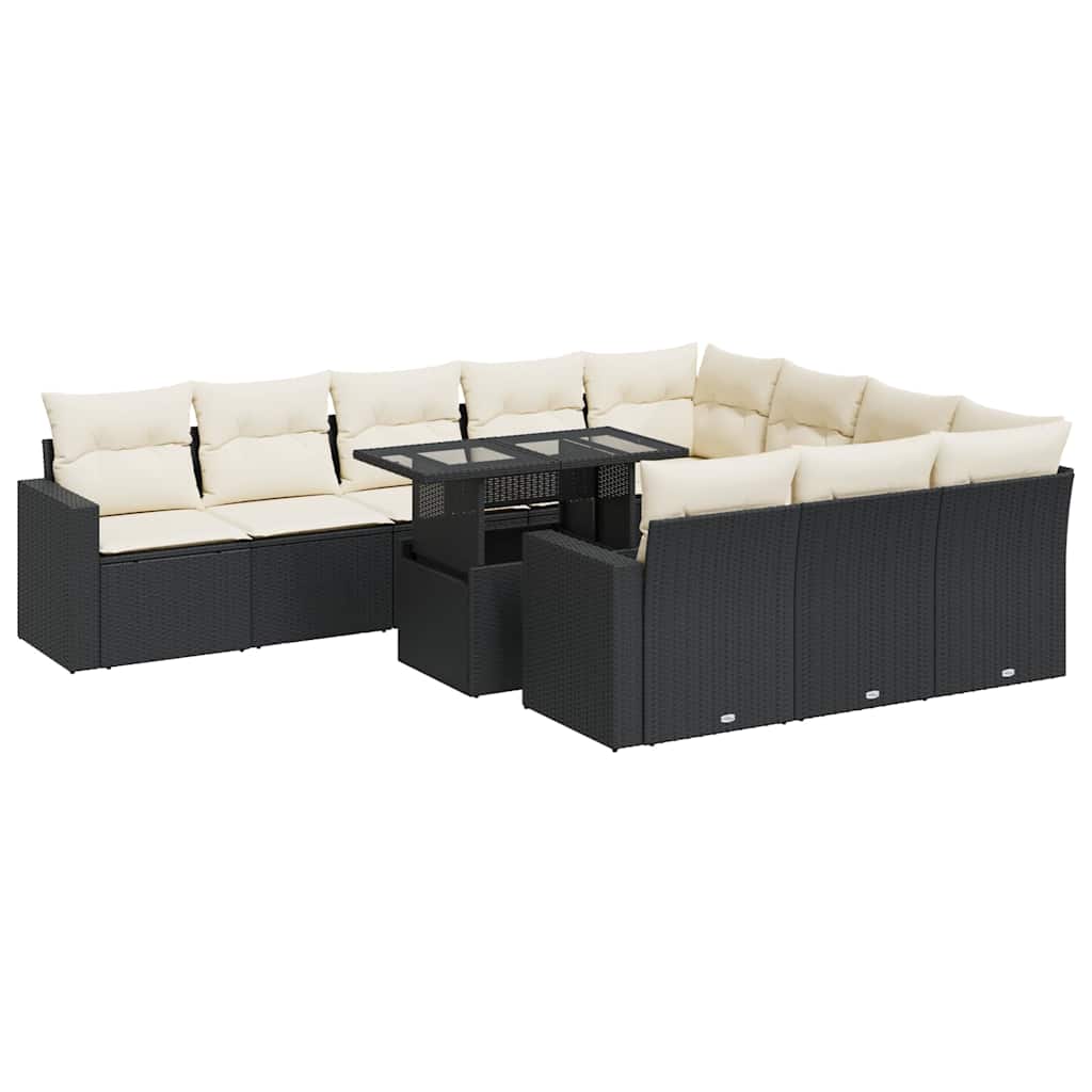Garden Sofa Set Black