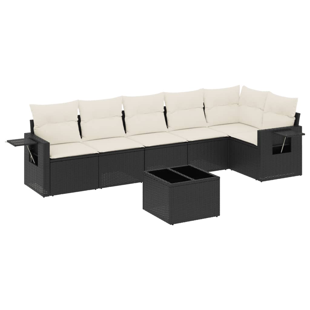Garden Sofa Set Black and Cream