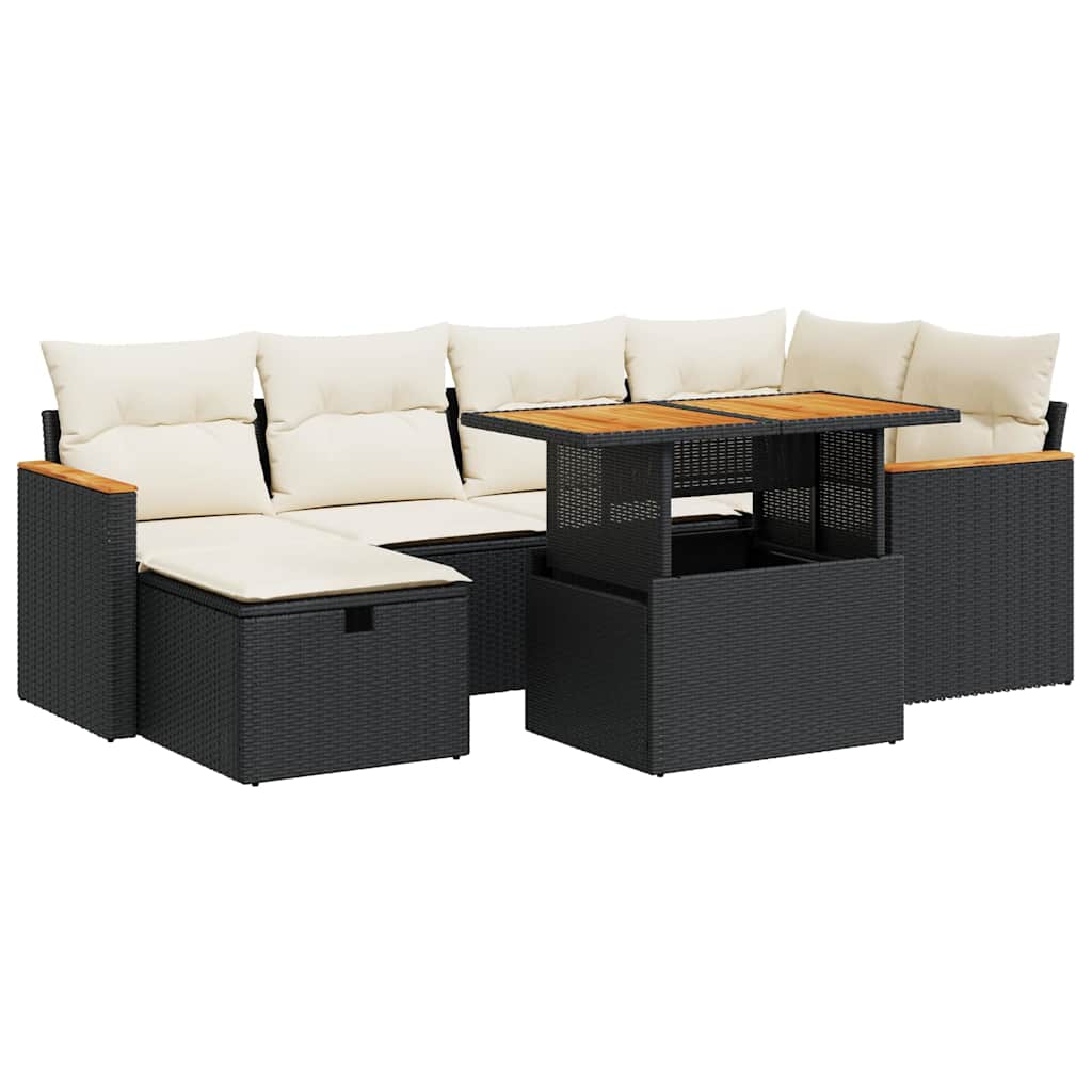 Garden Sofa Set Black and white