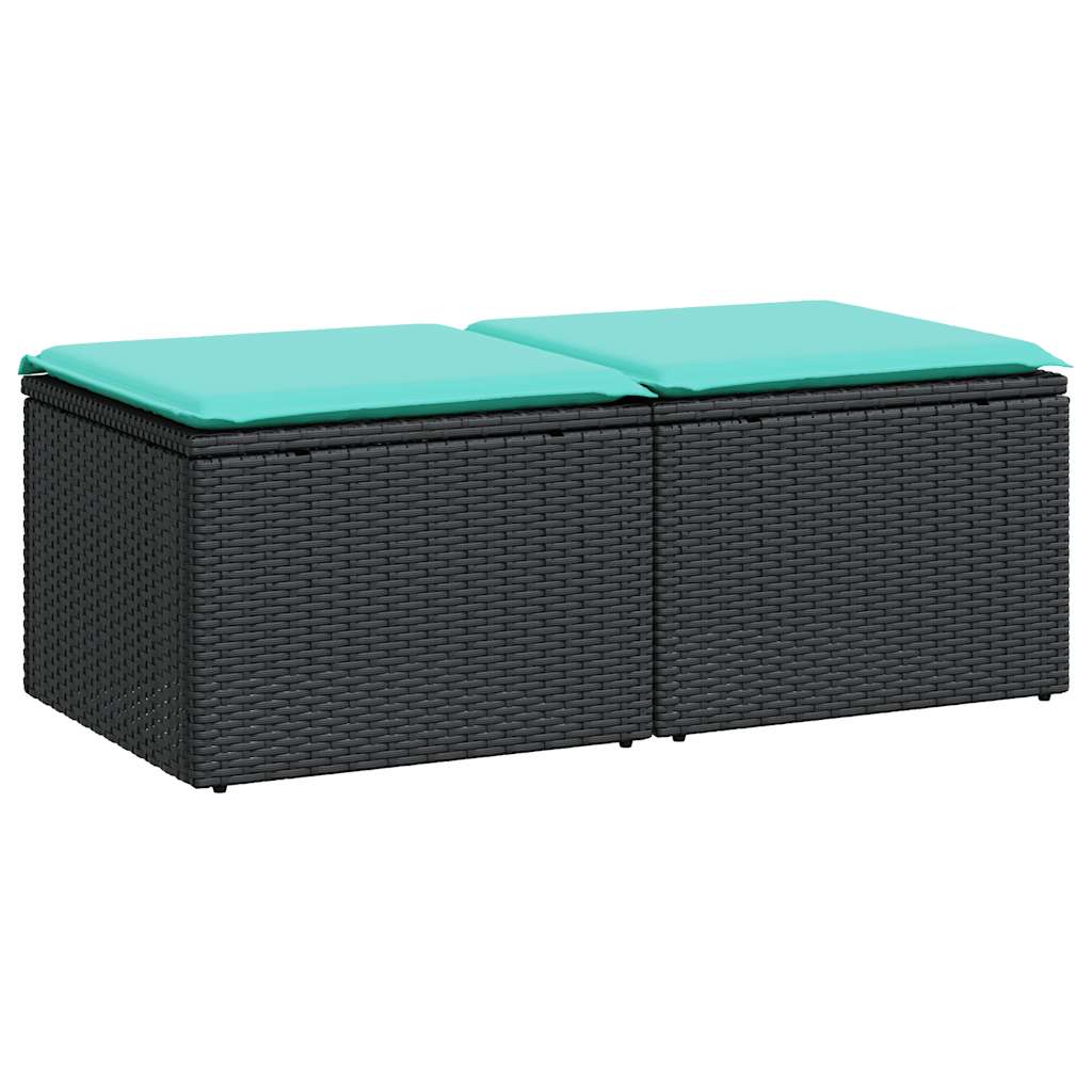 Garden Sofa Set Black, Blue