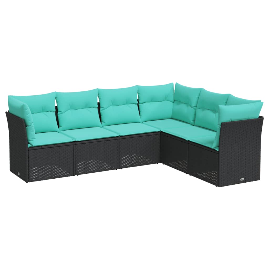 Garden Sofa Set Black, Blue